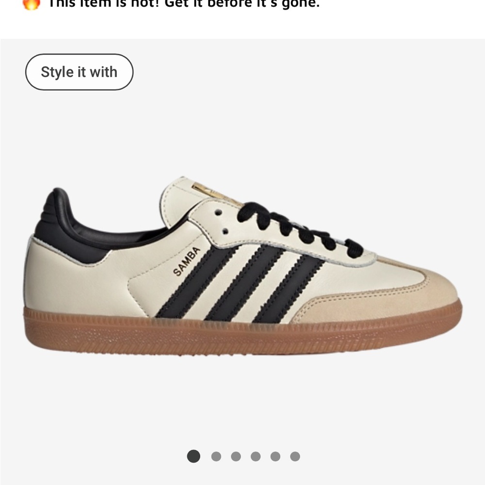 Adidas Samba Sneakers - Black and Cream Size 7.5 women’s